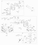 Cylinder Head Rocker Arm Cover Intake Manifold Diagram and Parts List for 405577-0001-B1  Briggs and Stratton Engine